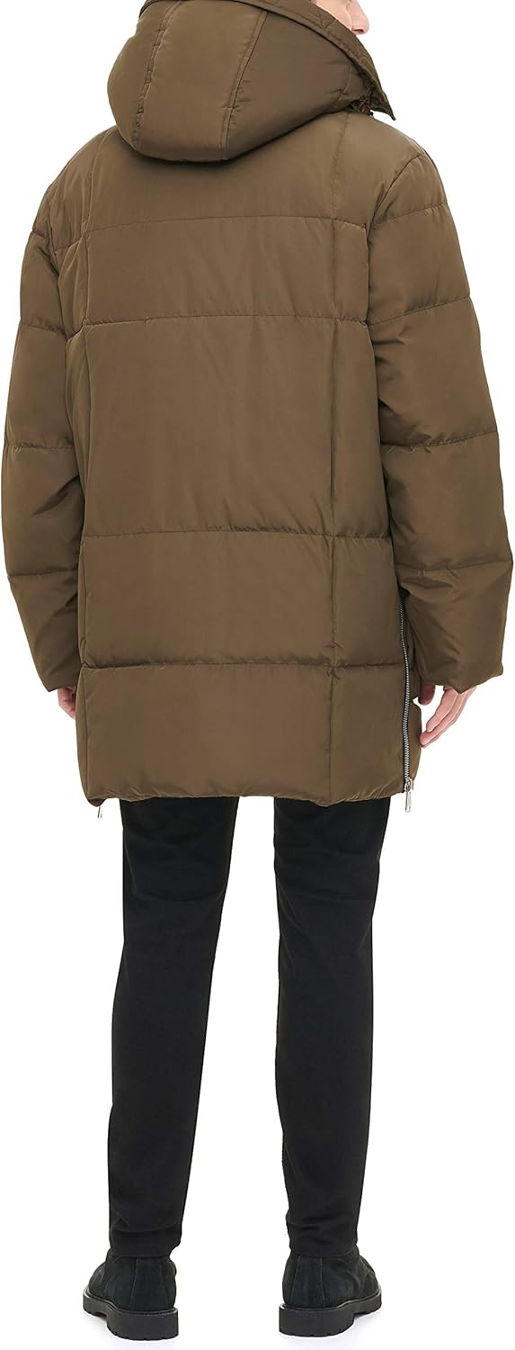 Мужская парка Tommy Hilfiger из толстой стеганой шерсти с капюшоном, Army Green — фото 2