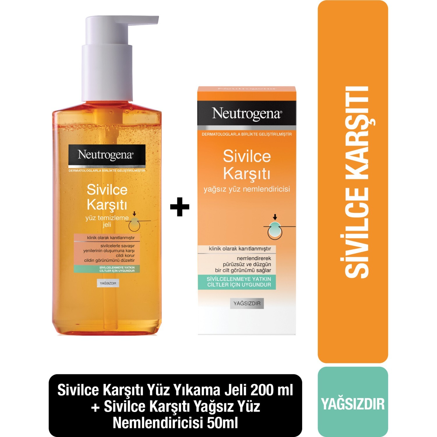 

Косметический набор Neutrogena очищающий гель 200 мл + крем 50 мл