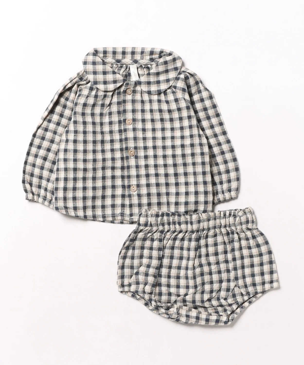Комплект Nellie Set с рубашкой и шортами-панталонами Rylee + Cru, тёмно-синий