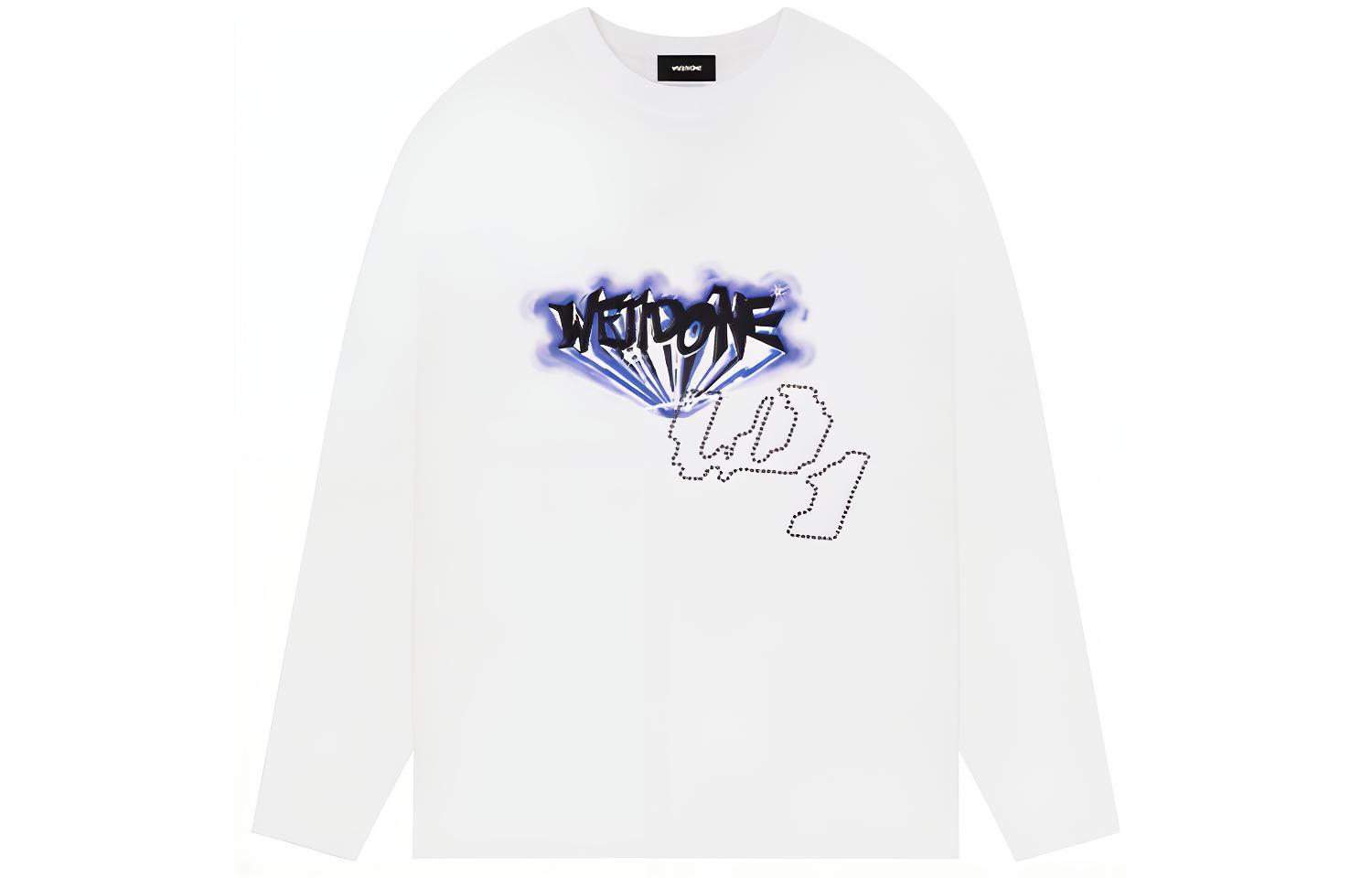 

WE11DONE Футболка Unisex White Crew Neck Moderate Straight Fit