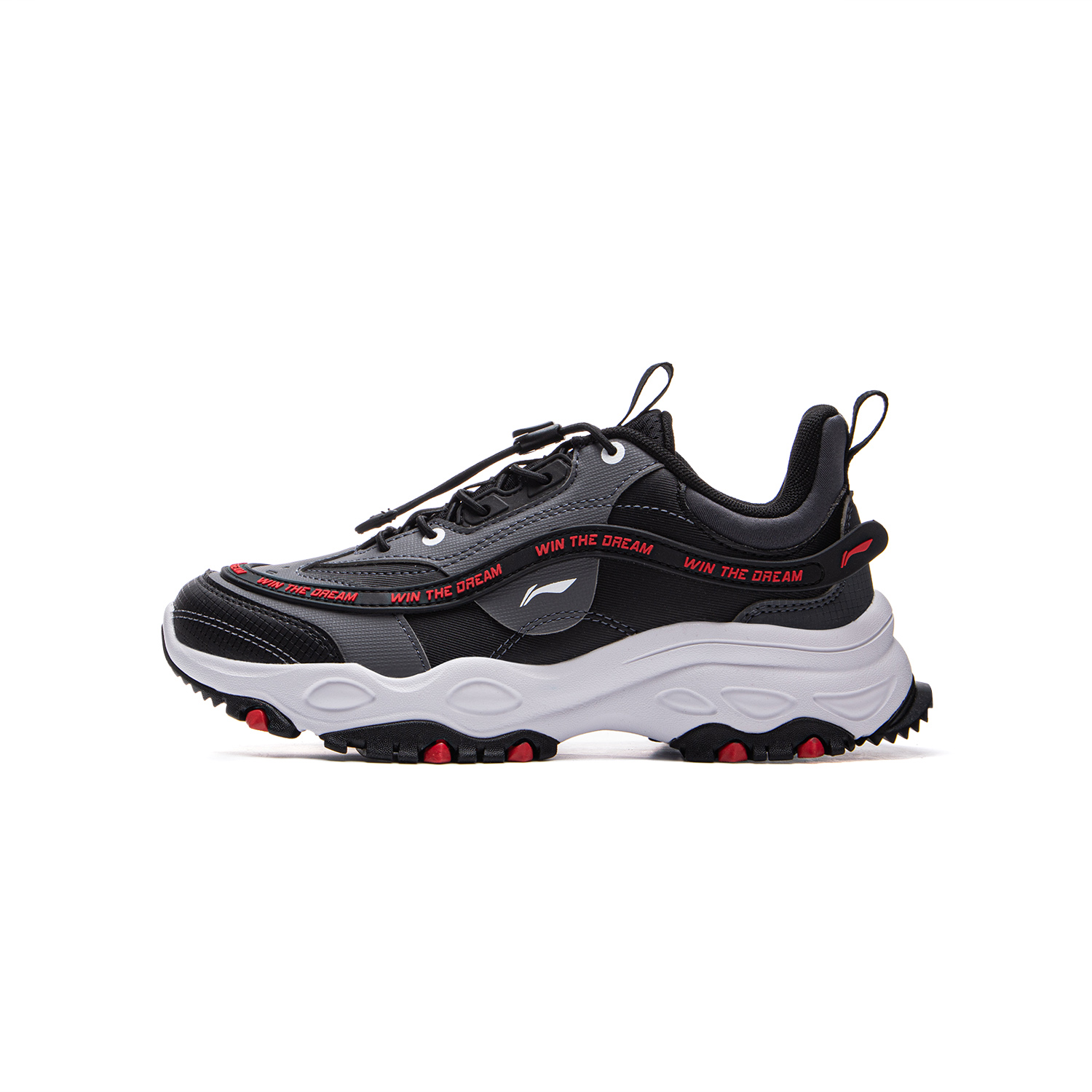 

LINING YOUNG Детские кроссовки с амортизаторами, низкие, черные, для повседневной носки