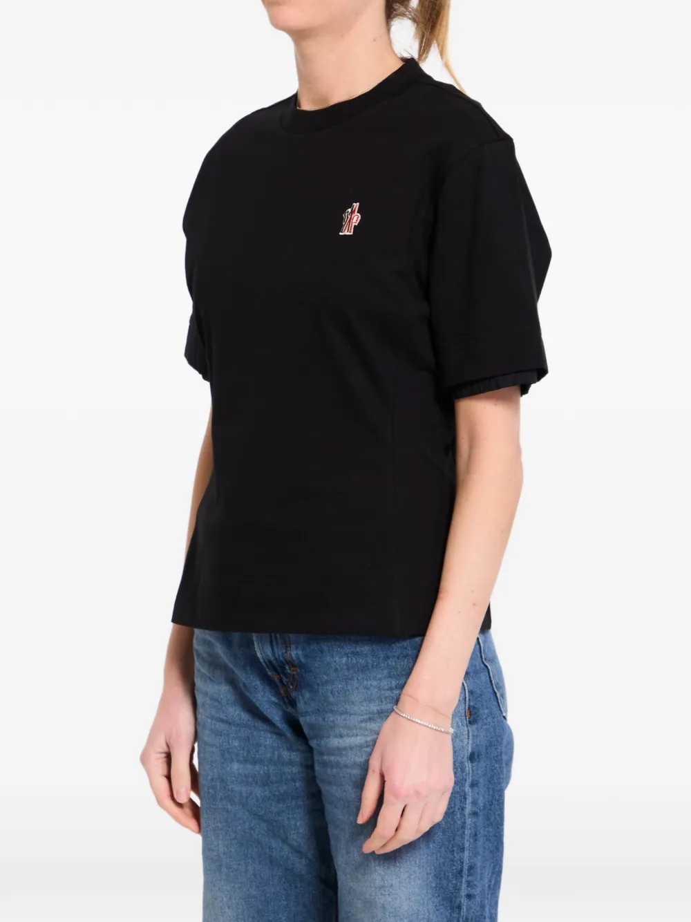 

Футболка с нашивкой-логотипом Moncler Grenoble, черный