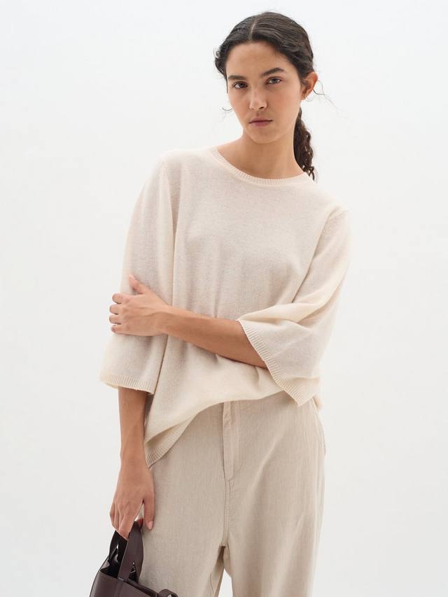 

Вязаный топ из смеси шерсти и кашемира monika InWear, цвет White Melange