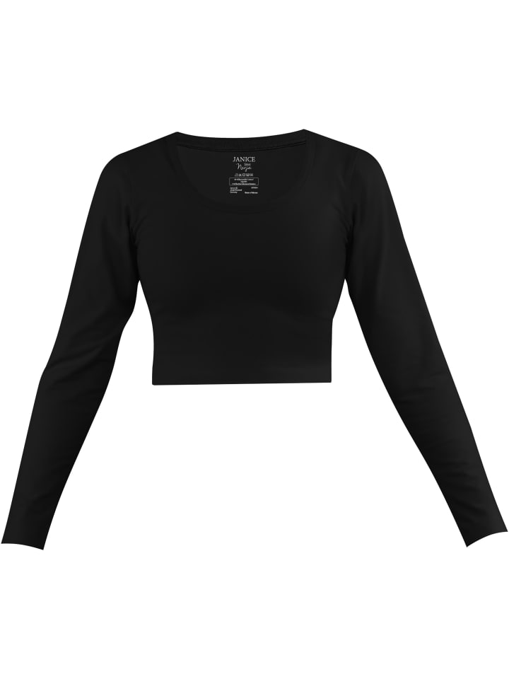 

Лонгслив Janice Damen crop Langarmshirt Nerja, черный