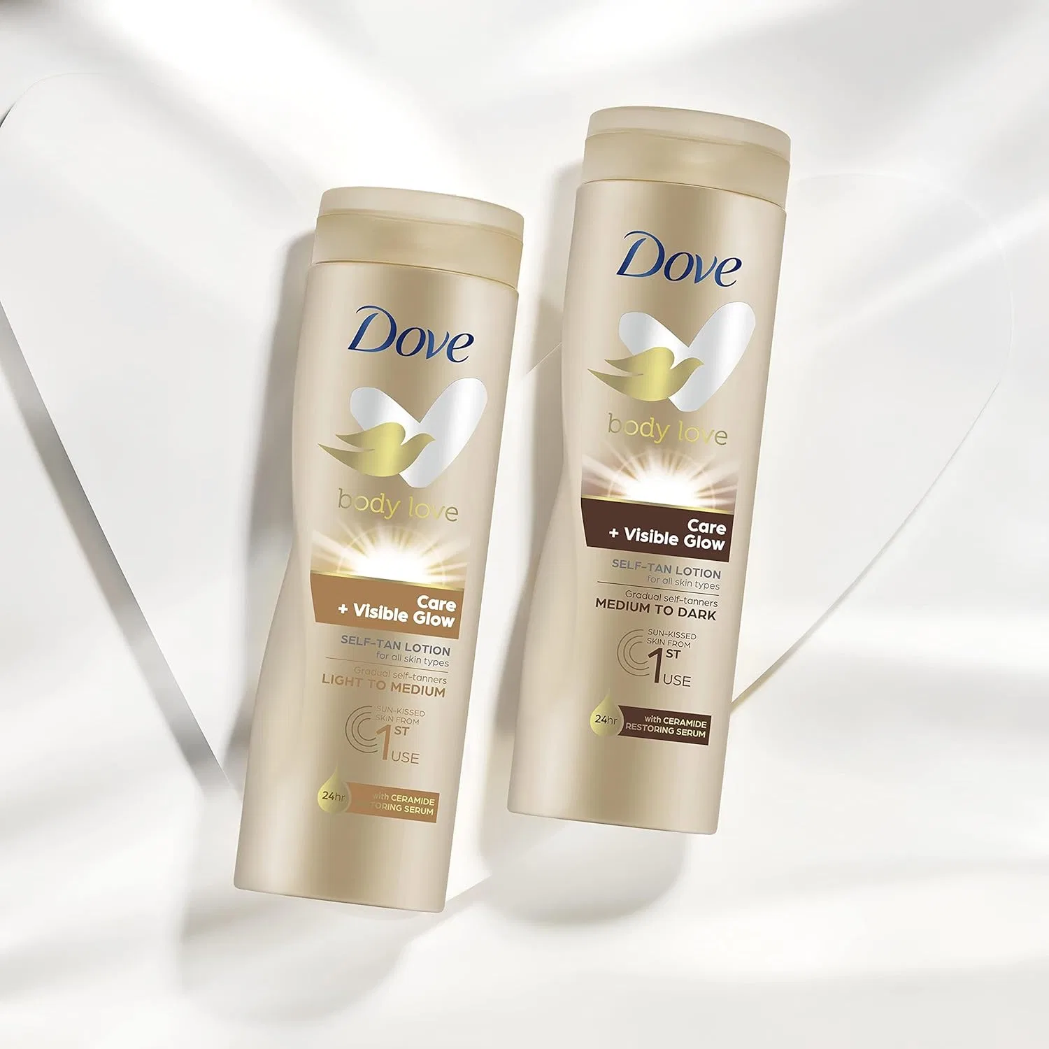 Лосьон для тела с эффектом автозагара Care + Visible Glow от Dove (6 x 400 мл) Dove — фото 4