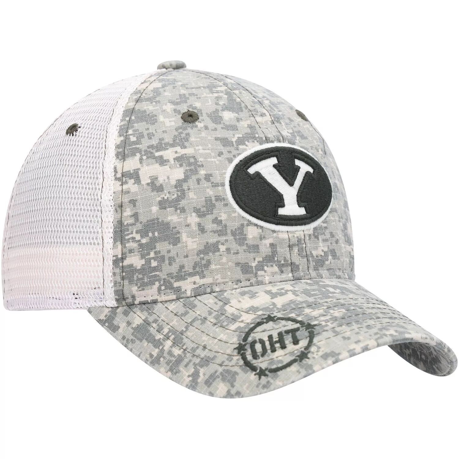 

Мужская кепка Zephyr Camo/White BYU Cougars OHT Military Appreciation Ranger 2 Trucker Snapback Hat