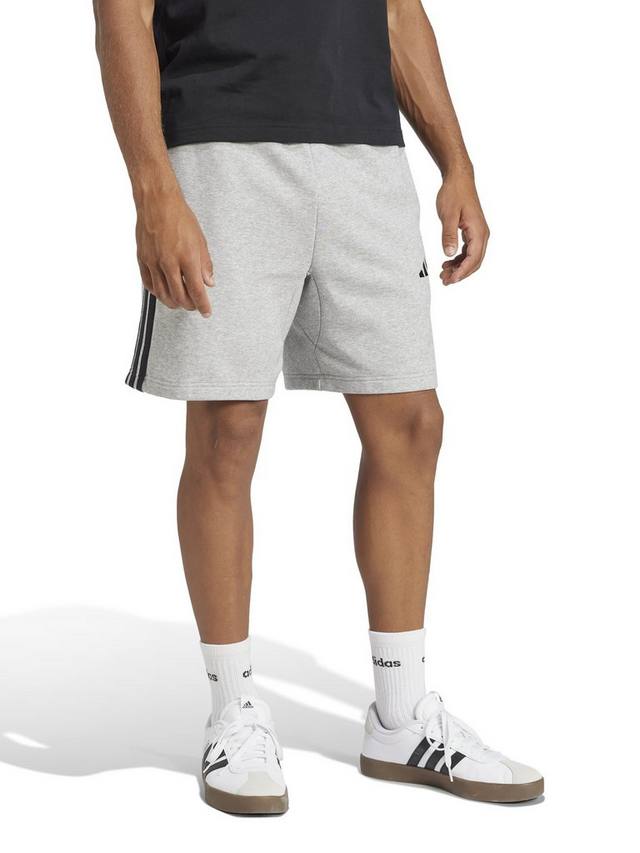 

Незаменимые французские махровые шорты в три полоски adidas, цвет Grey Heather/Black