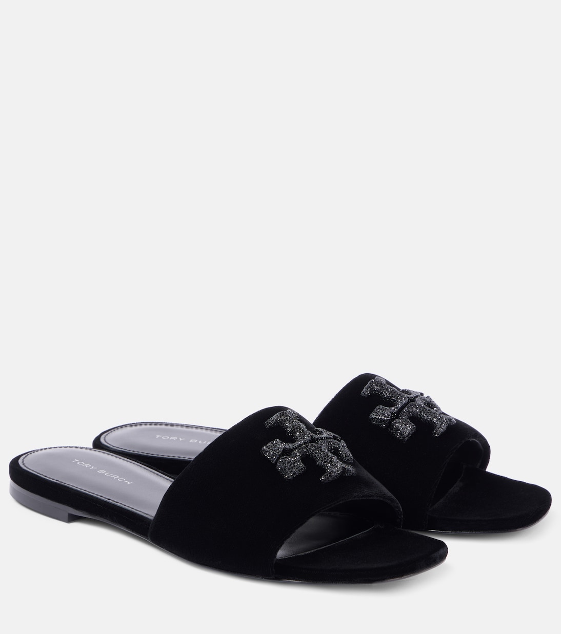 Бархатные шлепанцы Элеонора Tory Burch, Perfect Black