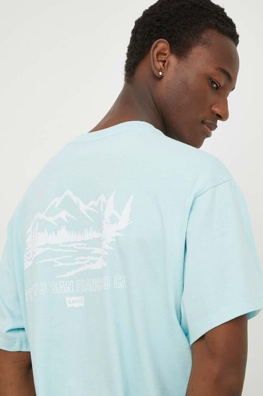 

Хлопковая футболка Levi's, бирюзовый