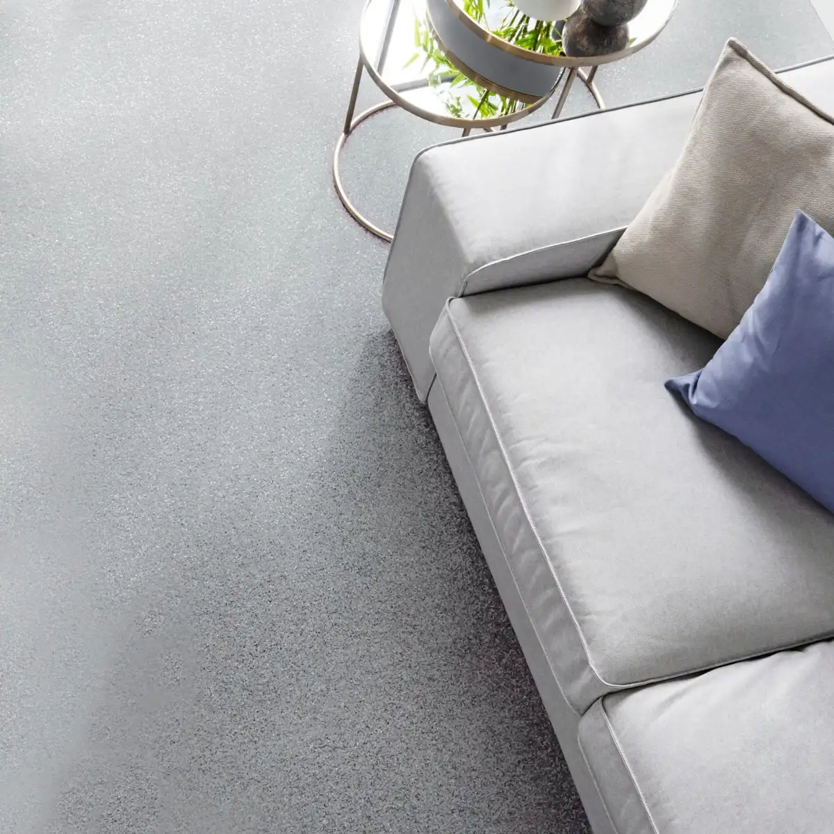 

Ковер Andiamo "Велюр Кира", прямоугольный, однотонный, ширина 400 см, износостойкий, простой в уходе, гостиная 400х350 см, серый