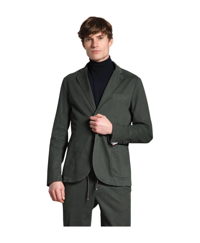 

Мужской пиджак из зеленого эластичного габардина Mason'S, зеленый