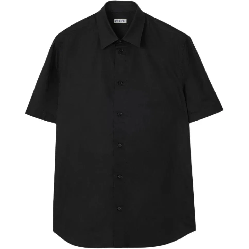 Рубашка Burberry с отложным воротником, мужская, черный