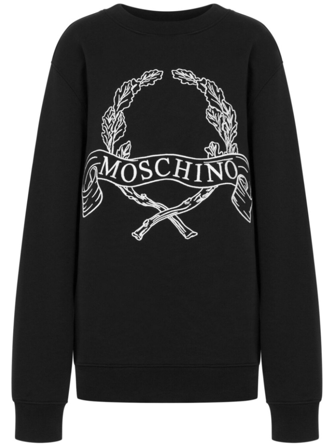 

Толстовка с вышитым логотипом Moschino, черный