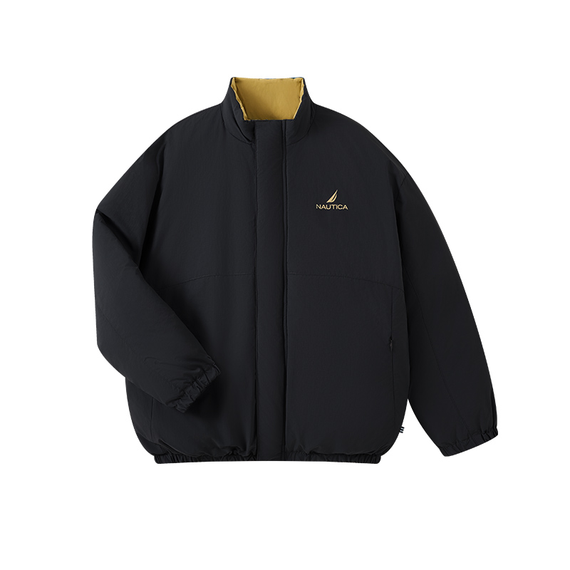 

Детские пуховые куртки с воротником-стойкой, средней высоты Nautica, черный