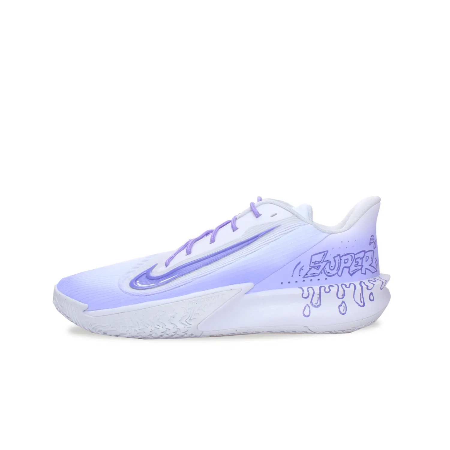 

Nike Баскетбольные кроссовки Precision 7 с низким верхом, устойчивые к истиранию, мужские, фиолетово-белые