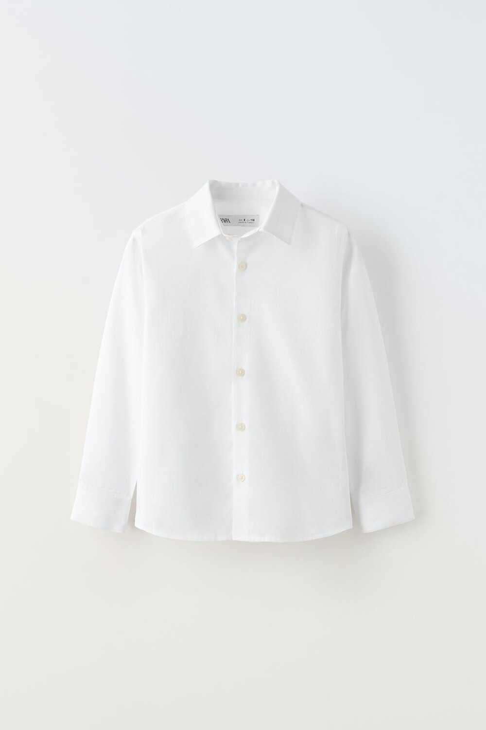

Текстурированная рубашка ZARA, белый