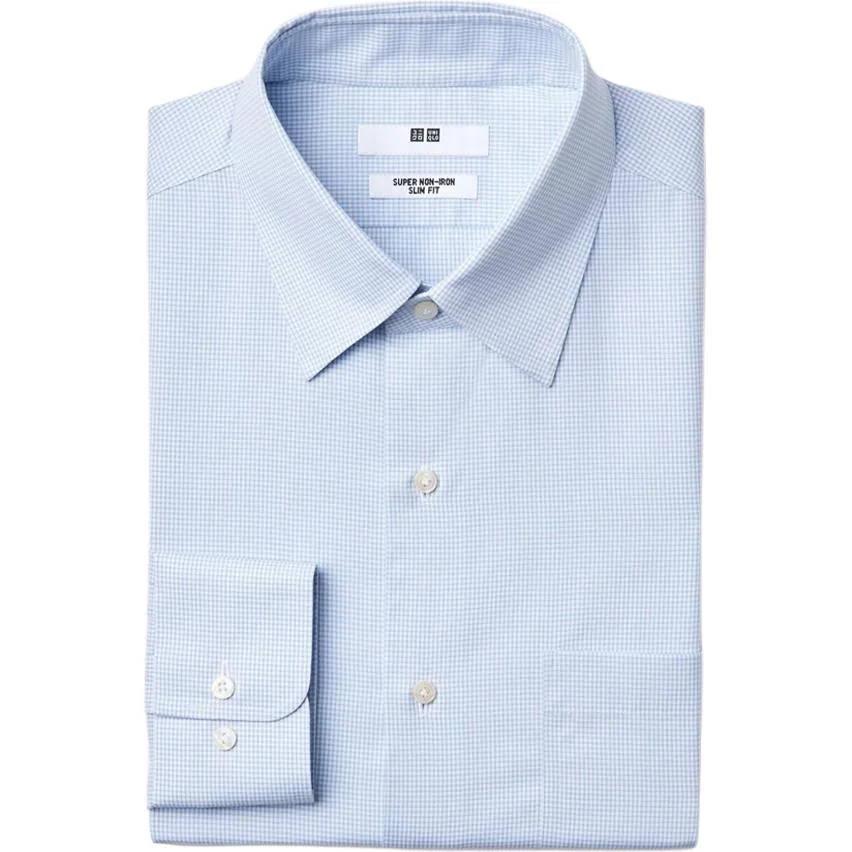 UNIQLO Рубашка мужская Aqua Blue Moderate