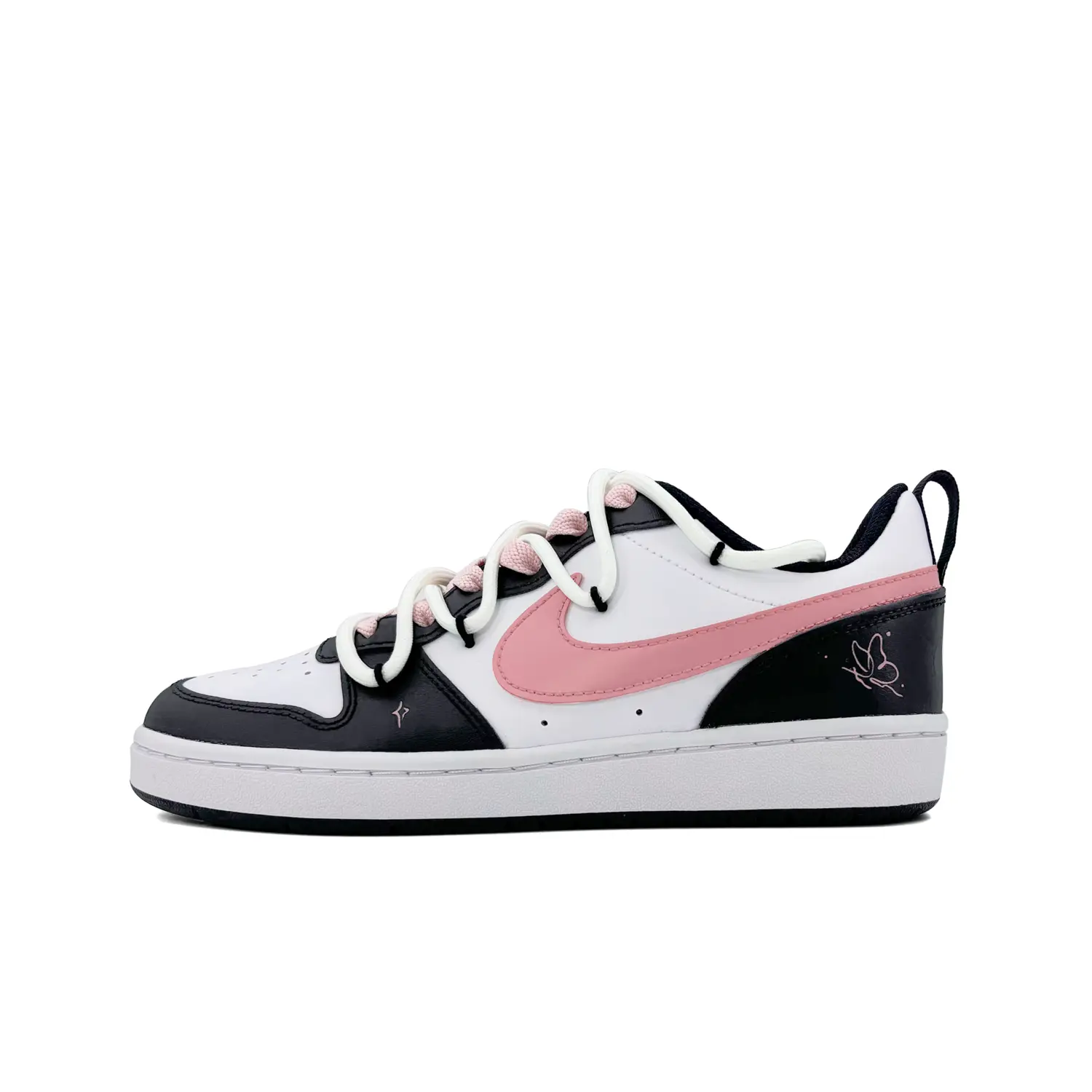

Кроссовки для скейтборда Court Borough 2 женские с низким верхом, черный/розовый Nike