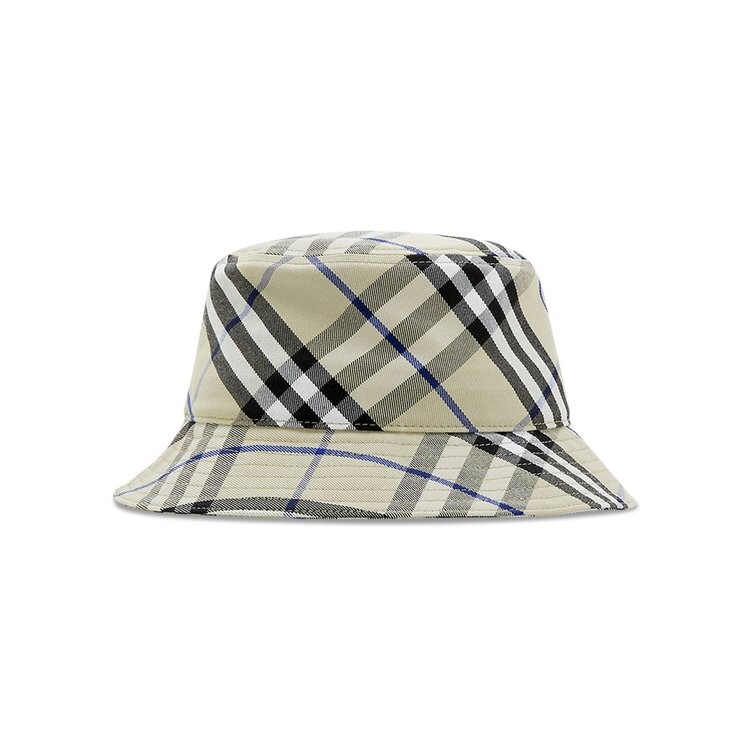 

Панама Burberry Check Blend Bucket Hat, цвет Lichen