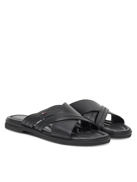 Пантолеты Premium Hilfiger Cc Lth Sandal FM0FM05504 Tommy Hilfiger, чёрный — фото 2