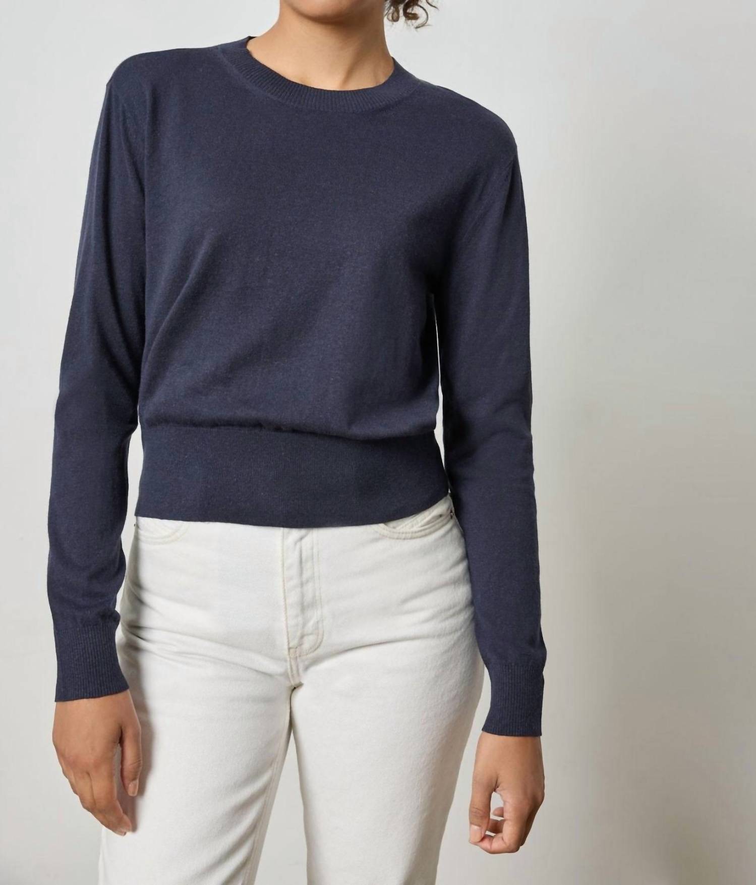 

Повседневный свитер с круглым вырезом в цвете Navy Lilla P