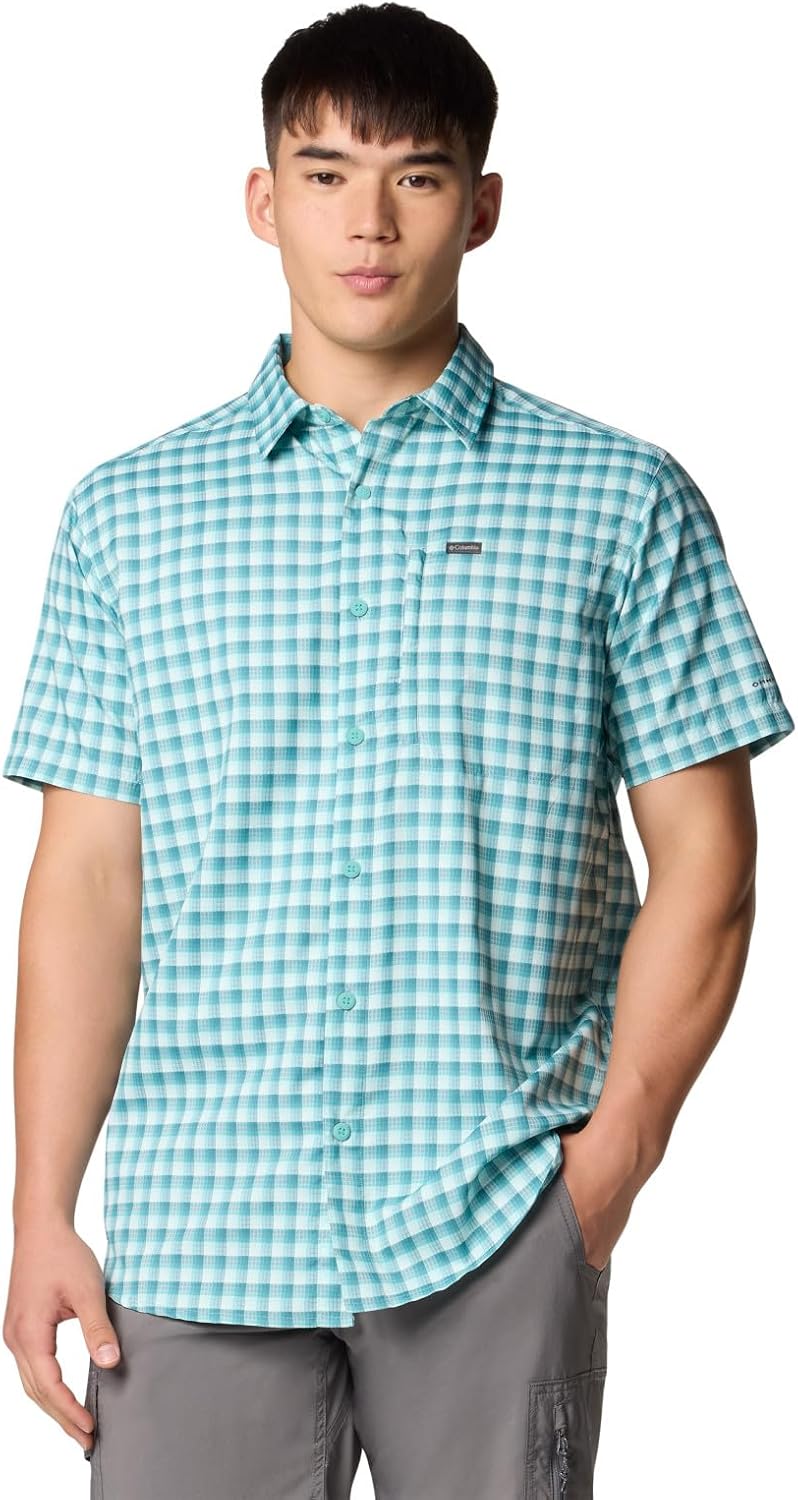 

Columbia мужская рубашка Silver Ridge Utility Lite Novelty с коротким рукавом, Ripple Blue Pulaski Plaid