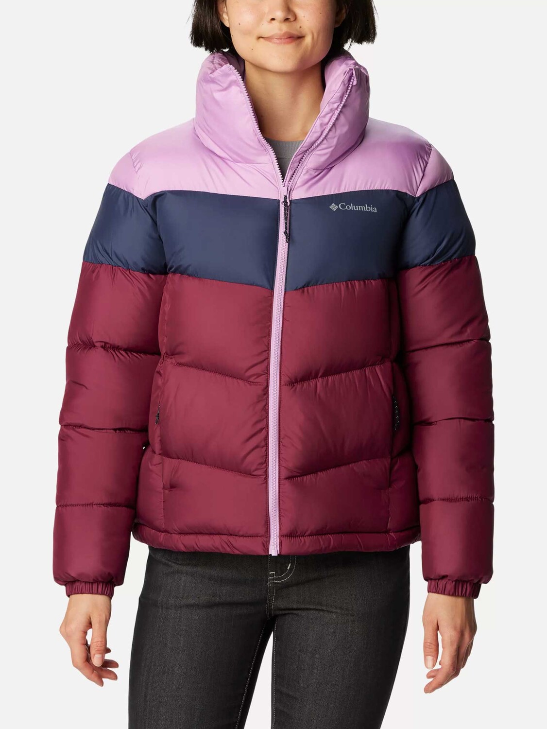 

Куртка Columbia Puffect Color Blocked, фиолетовый