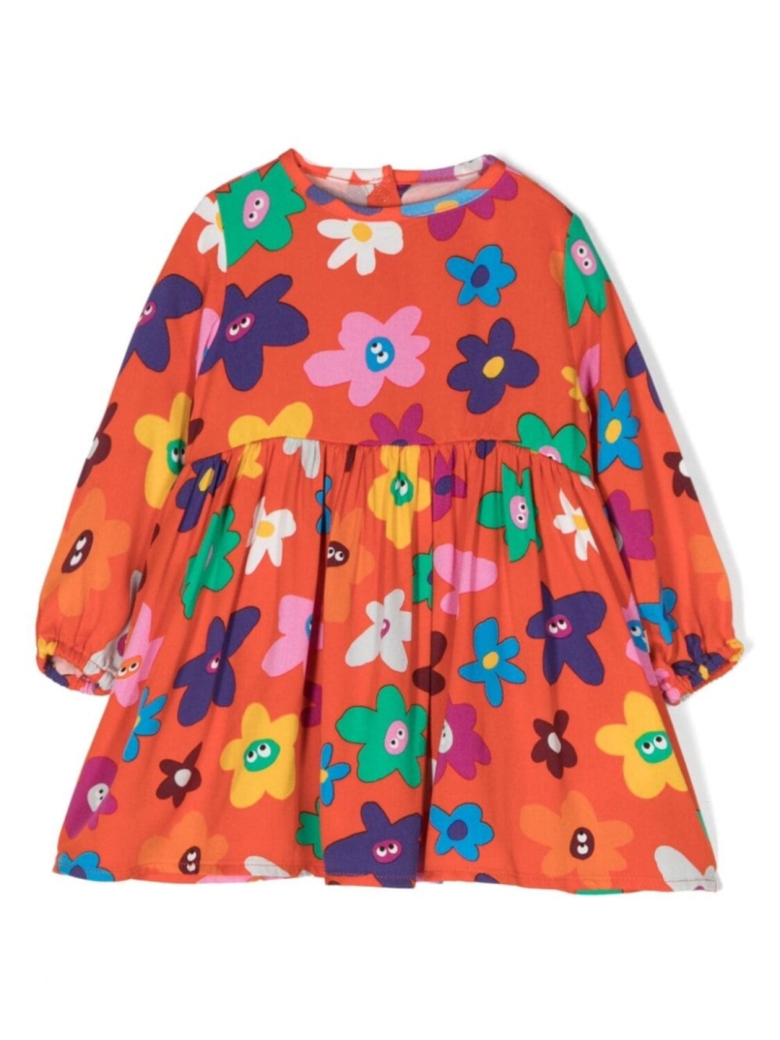 

Stella McCartney Kids расклешенное платье с принтом Smiley Flower, красный