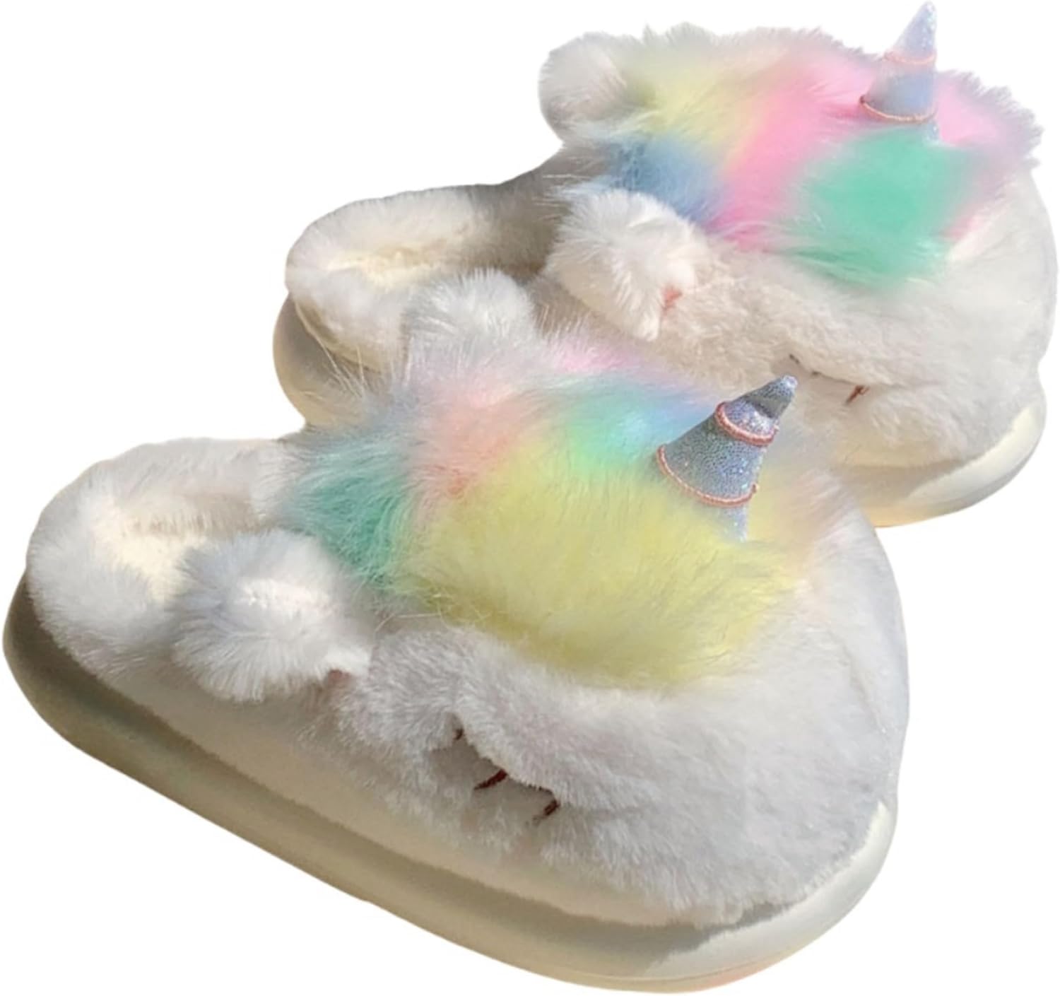 

Мультяшные тапочки с животными Плюшевые тапочки Домашние хлопковые тапочки Мужские и женские хлопковые тапочки Для дома и улицы Милые тапочки Lxbzxmach, белый