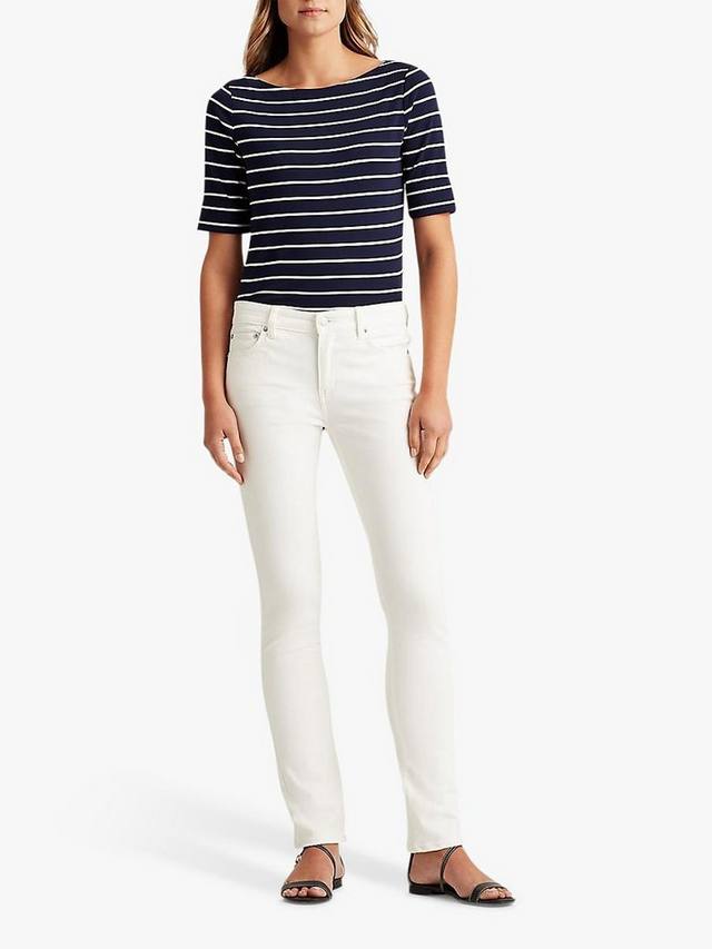 Топ с вырезом лодочкой от джуди Ralph Lauren, цвет Lauren Navy/White — фото 3