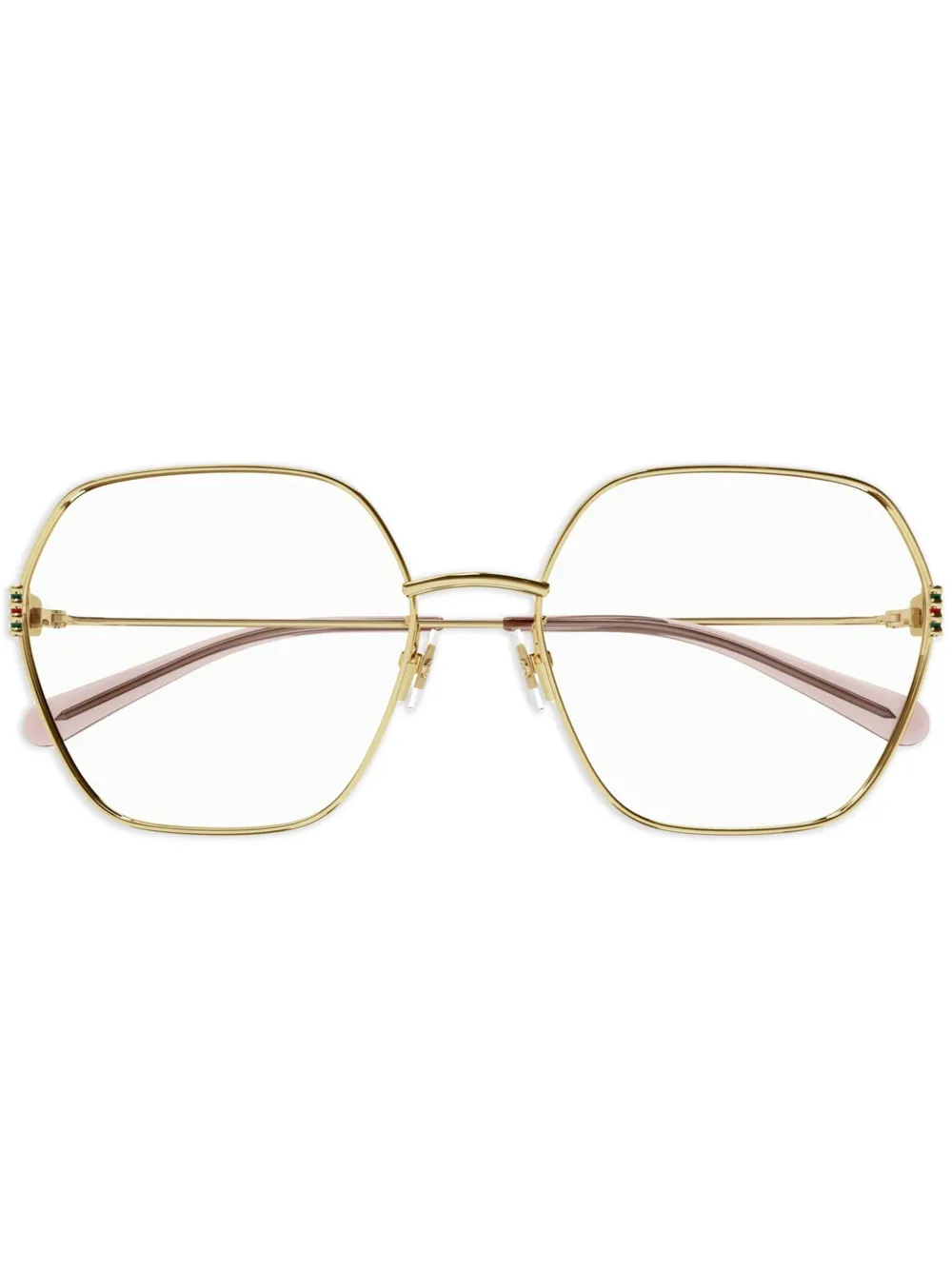 

Очки в геометричной оправе Gucci Eyewear, золотой