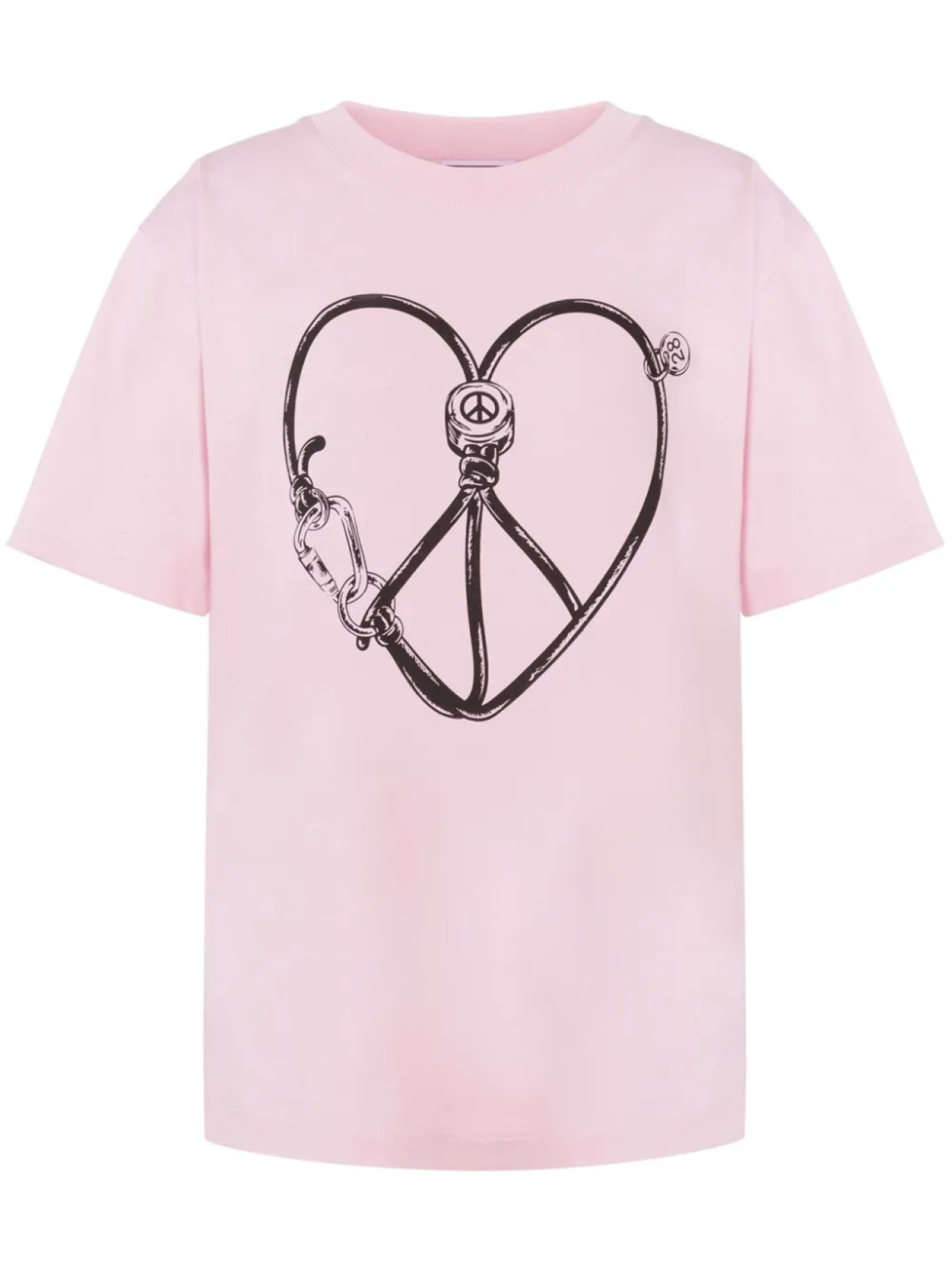 

MOSCHINO JEANS футболка с принтом, розовый