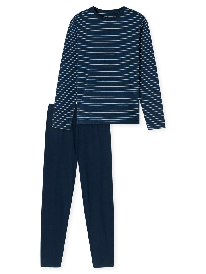 

Пижама Schiesser lang Casual Essentials, темно-синий