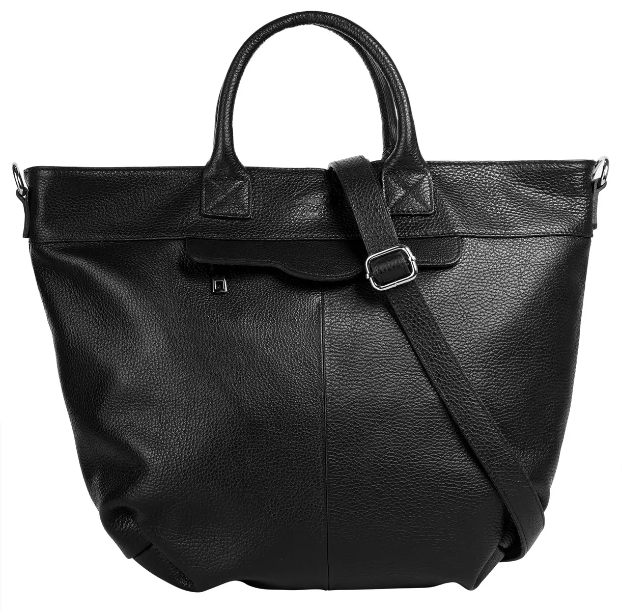 

Сумка с ручкой Samantha Look, натуральная кожа, производство Италия, черный
