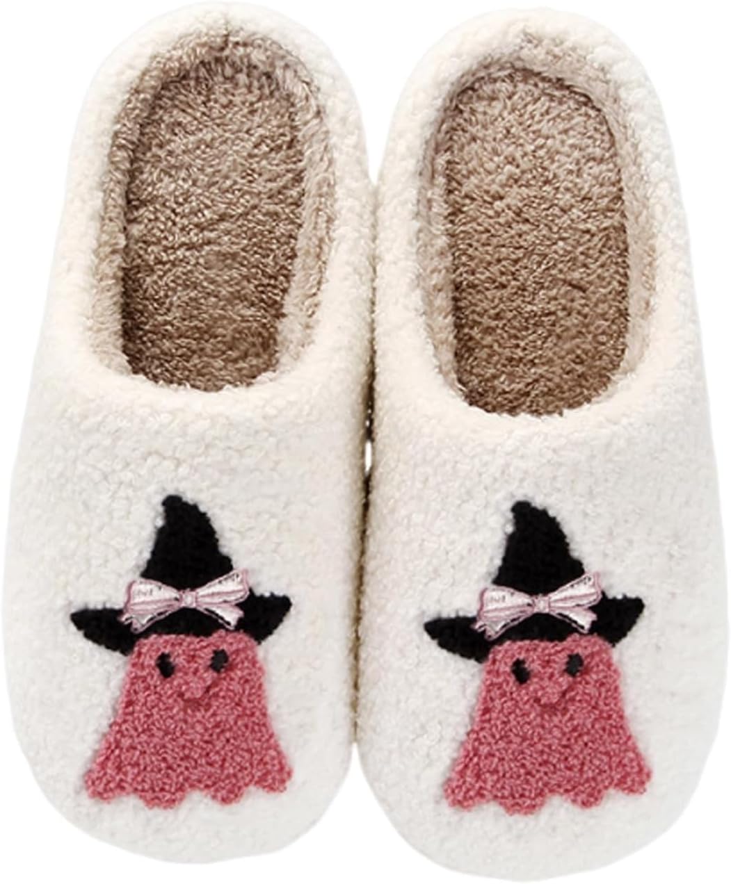 

Женские и мужские домашние тапочки Ретро Уютные Теплые Плюшевые Слипоны с Памятью Фоам для Дома Зимой, для улицы и дома Wiretran, Ghost Hat