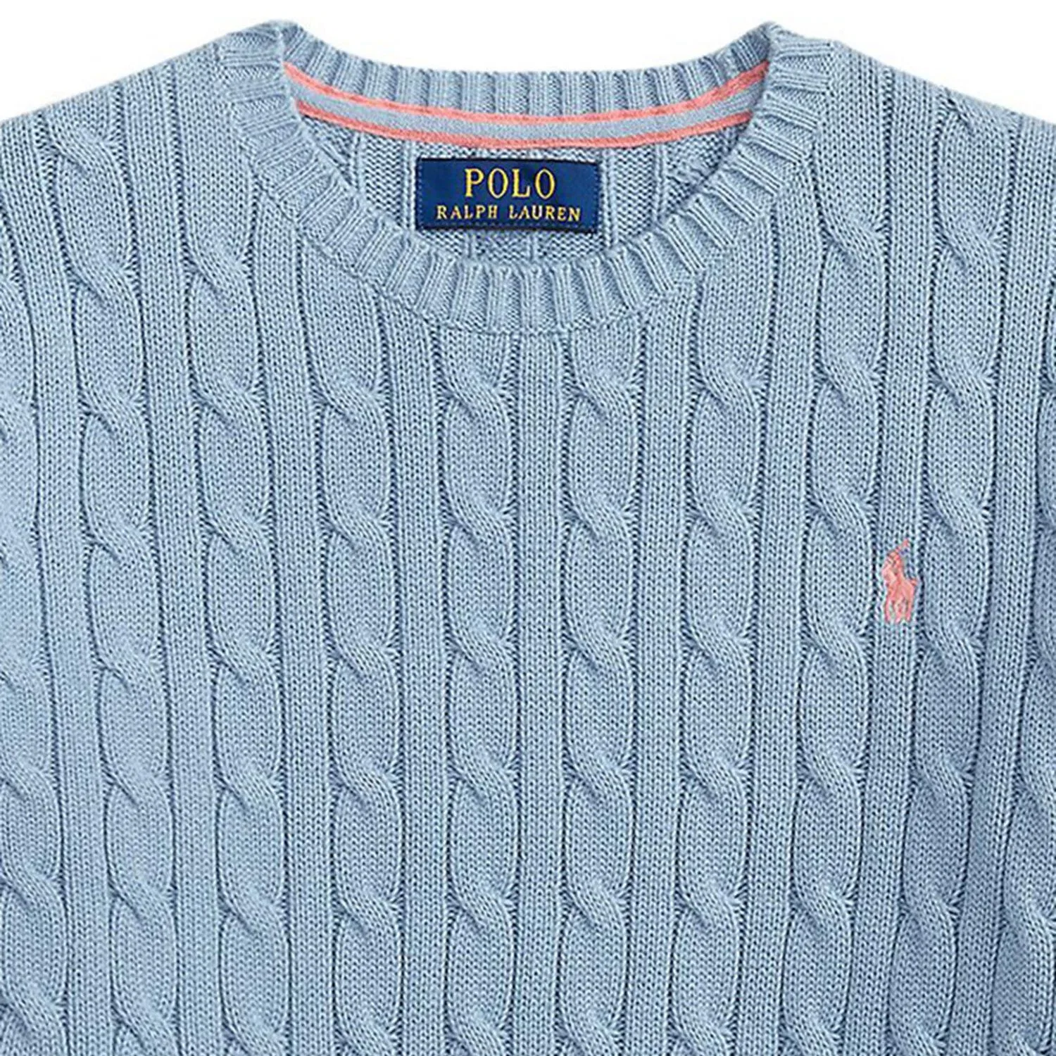 Свитер классический Polo Ralph Lauren детский голубой — фото 4