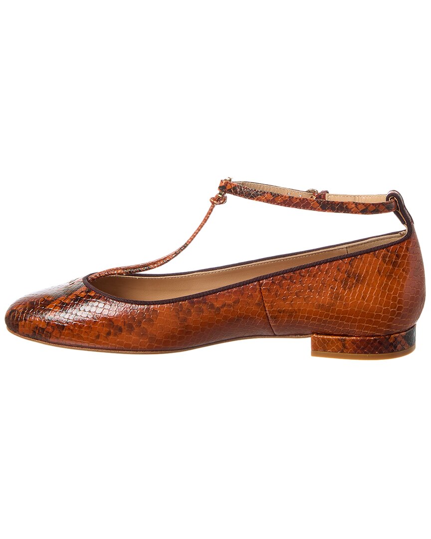 Туфли Ulla Johnson Leather Slingback Flat, коричневый — фото 2