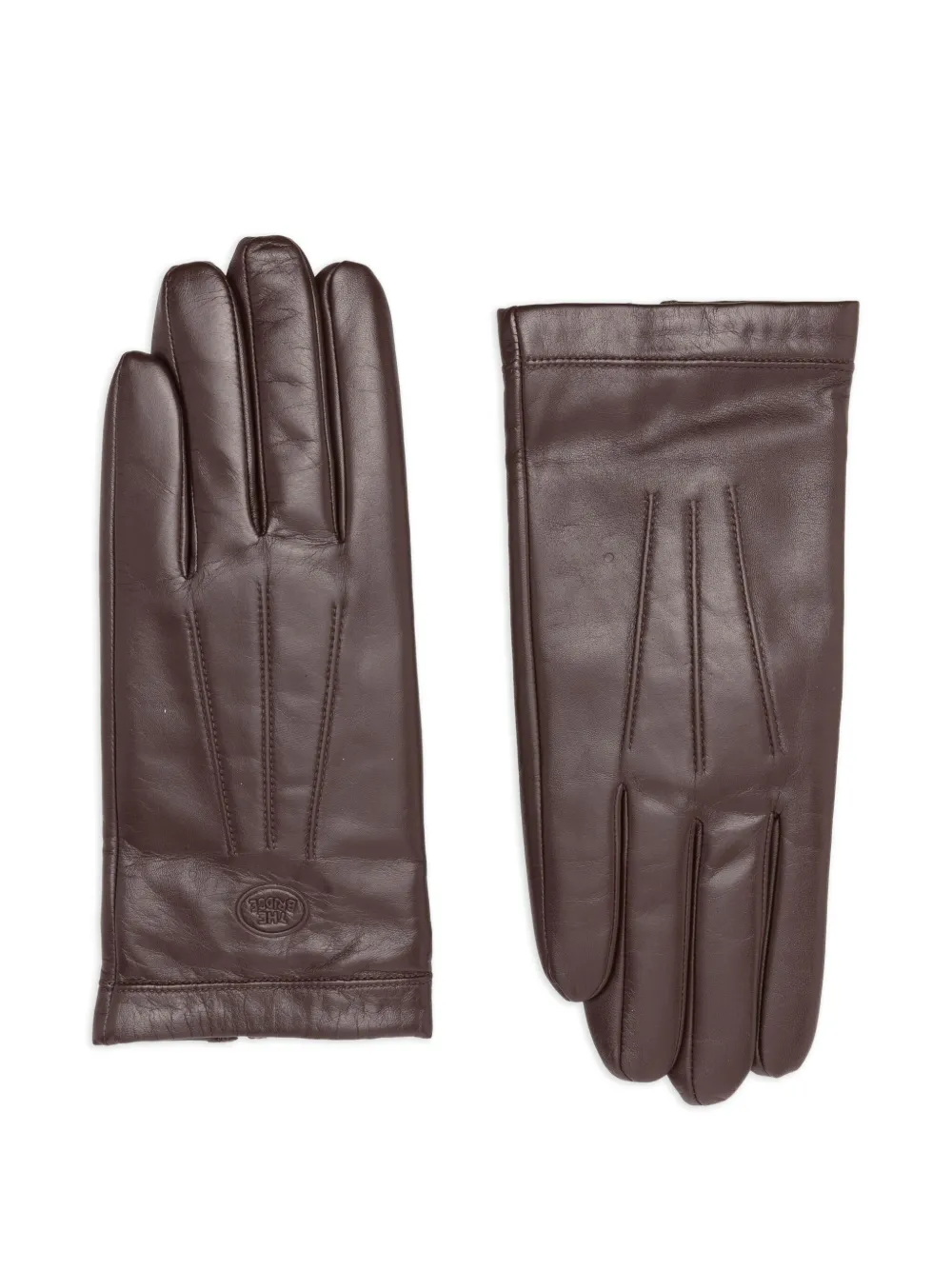 

Кожаные перчатки на шерстяной подкладке The Bridge, коричневый