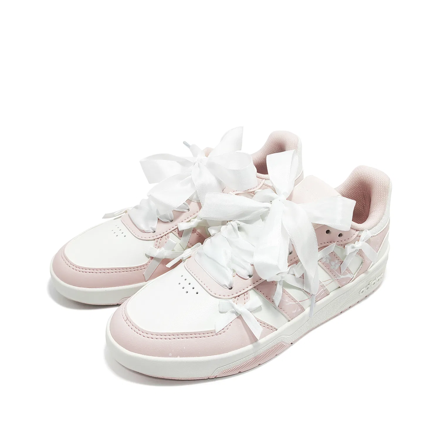 Кроссовки скейтерские с бантом Adidas COURTBEAT Pink — фото 4