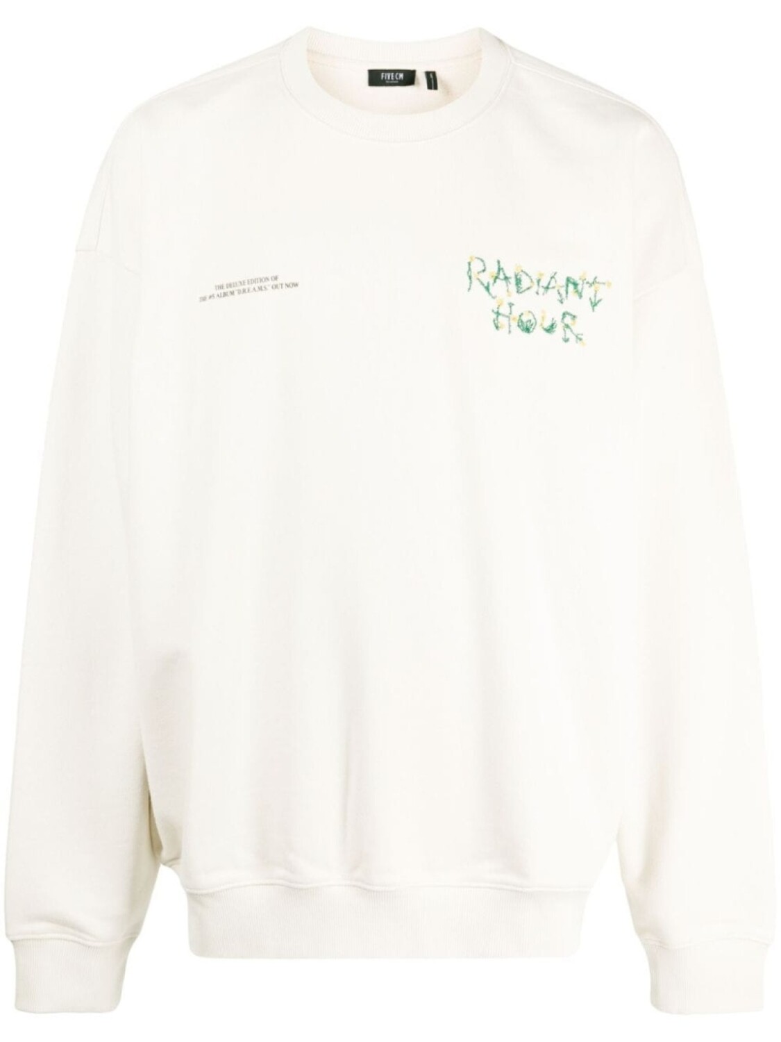 

Five Cm embroidered-slogan cotton sweatshirt, нейтральный цвет
