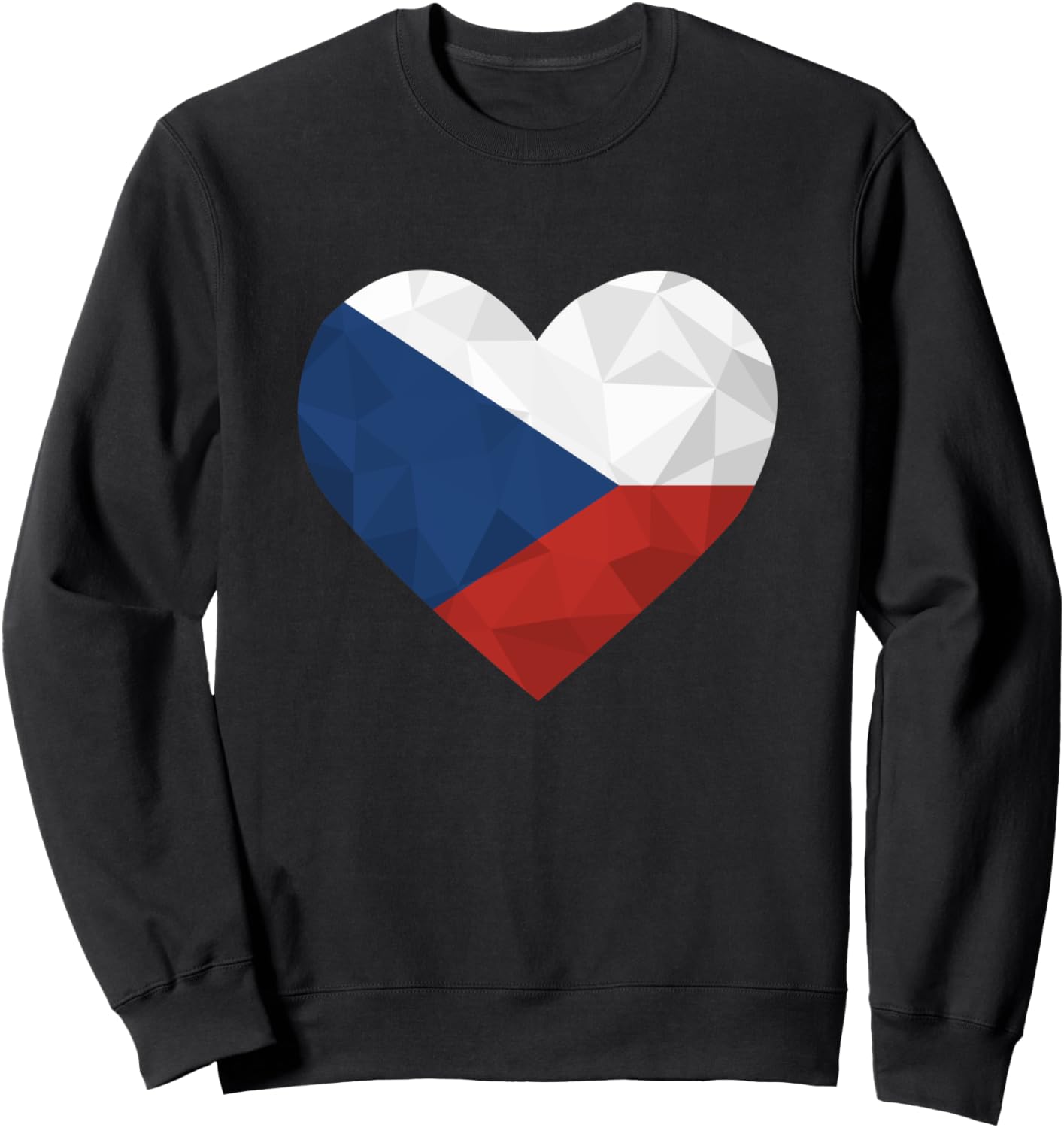 

Футболка с надписью «Я люблю Чешскую Республику» и изображением сердца, выполненная в стиле Low Poly, с надписью «Чешское путешествие» Shirtbooth: Love Flags, черный