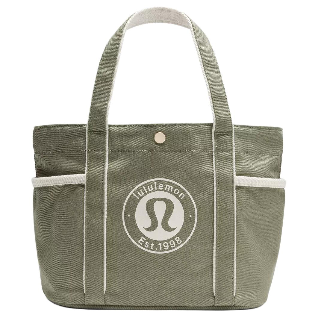 

Lululemon Хлопковая мини-сумка для женщин Laurel Leaf Green & Light Ivory White