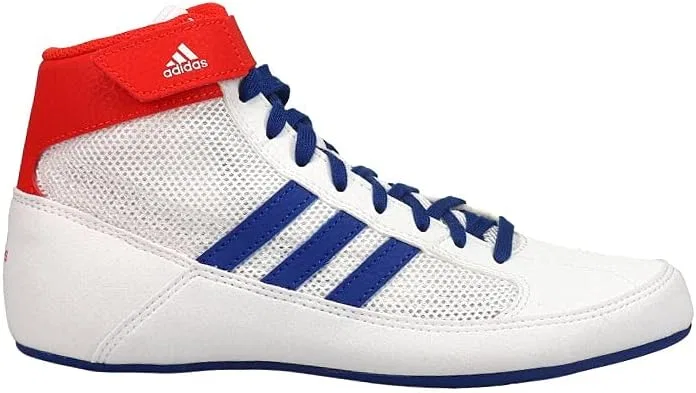 Мужские борцовские кроссовки Adidas HVC, White Royal Red — фото 2