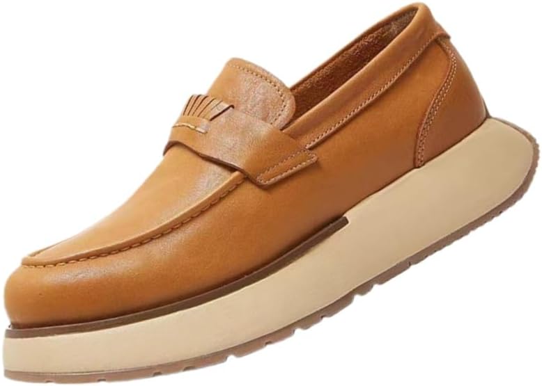 

Мужские повседневные лоферы FmShi с толстой подошвой, комфортные и дышащие, противоскользящие и долговечные. Подходят для любого случая, хаки