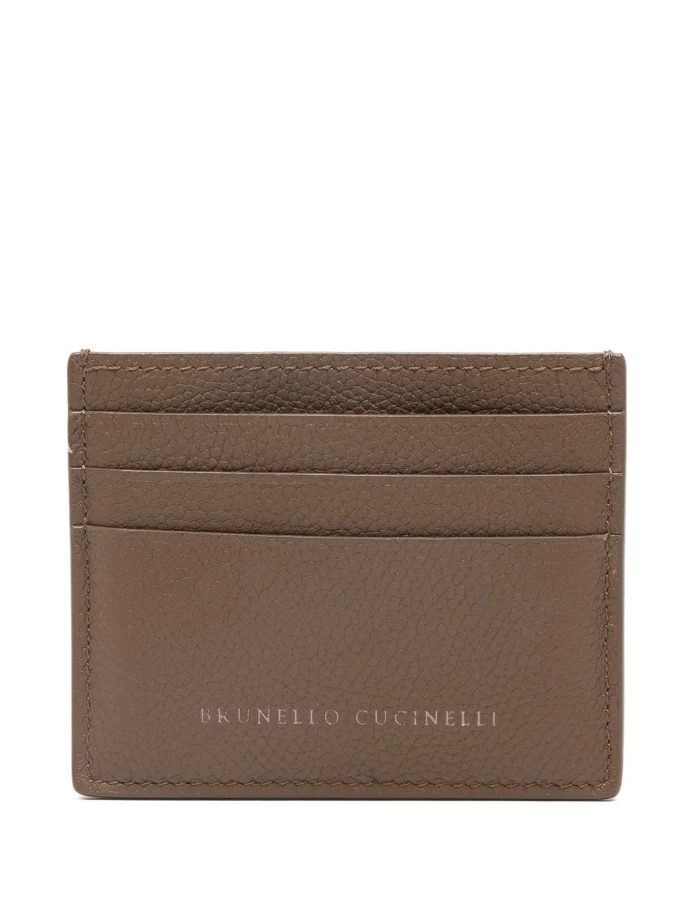 

Кожаный держатель для карт Brunello Cucinelli, коричневый