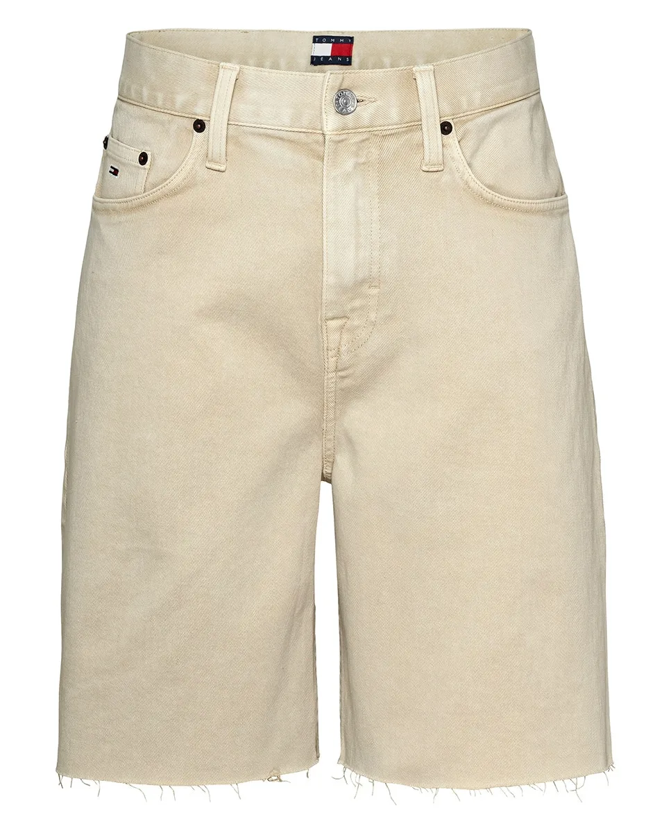 

Женские короткие бермуды с высокой талией Tommy Jeans, кремовый