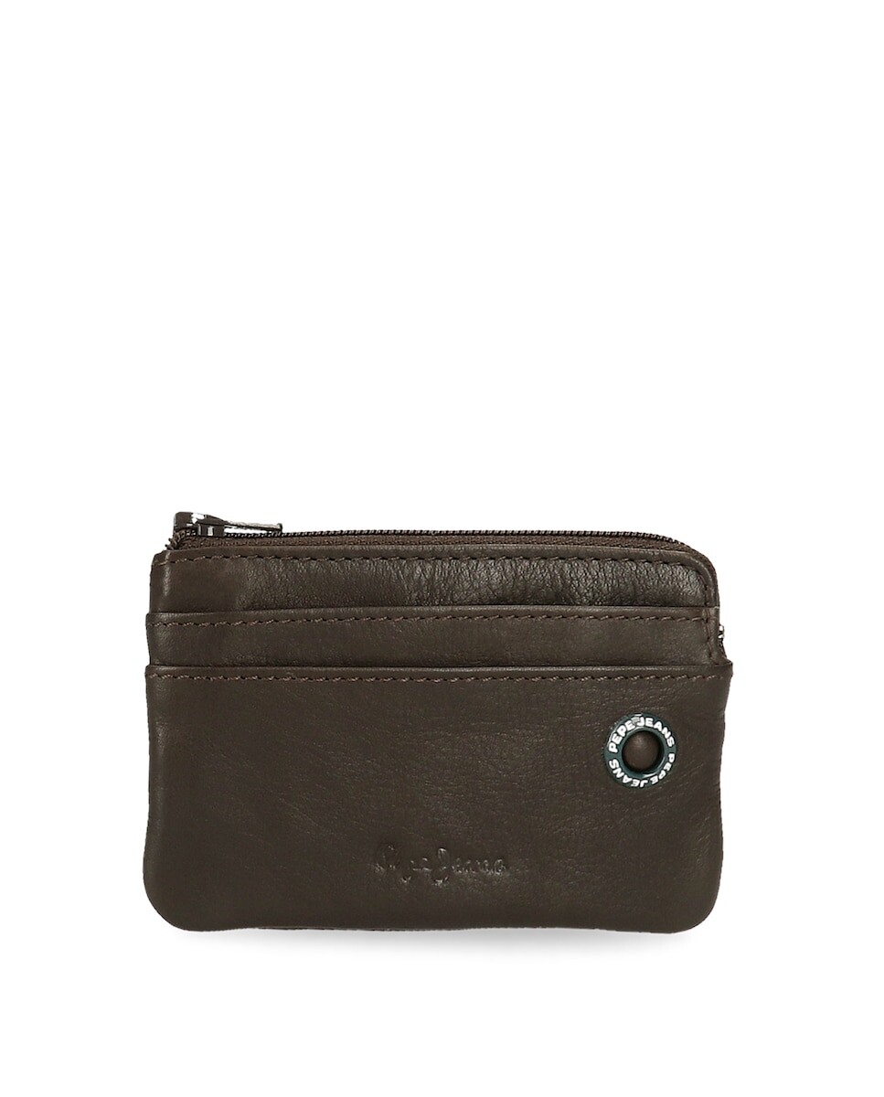 

Мужской кожаный кошелек Brown Badge Pepe Jeans, коричневый