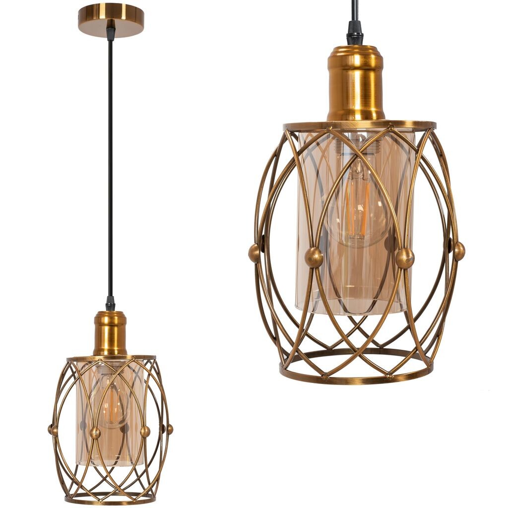 

Подвесной светильник Toollight APP1128-1CP GOLD/AMBER Toolight