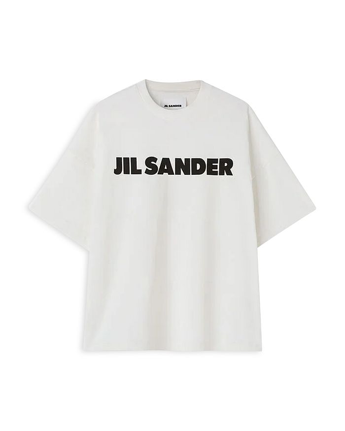 

Футболка с коротким рукавом и логотипом Jil Sander, белый