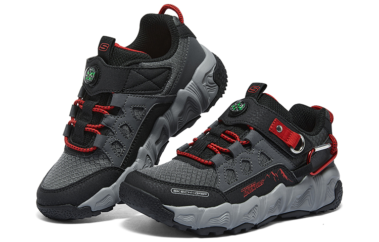 Velocitrek Мальчики Низкие Детские Уличные Кроссовки Черный Красный Kids' Skechers — фото 4